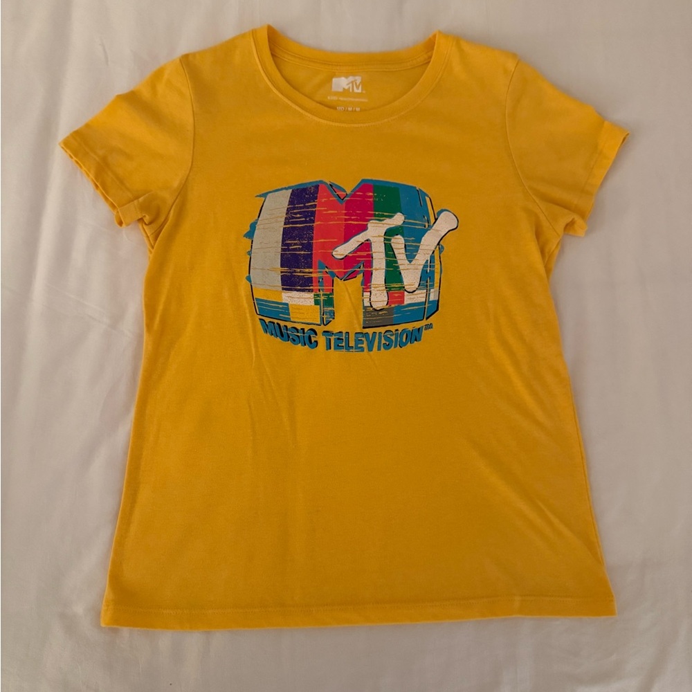 MTV Graphic Tee in Bright Yellow